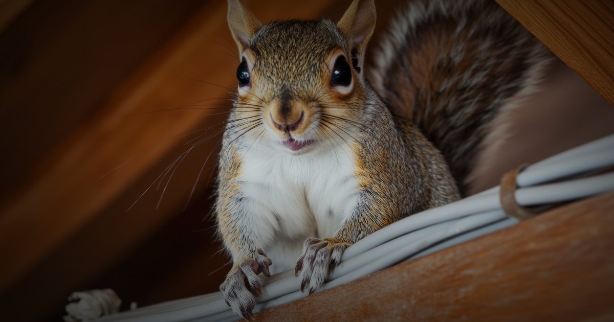 squirrel in attic of home